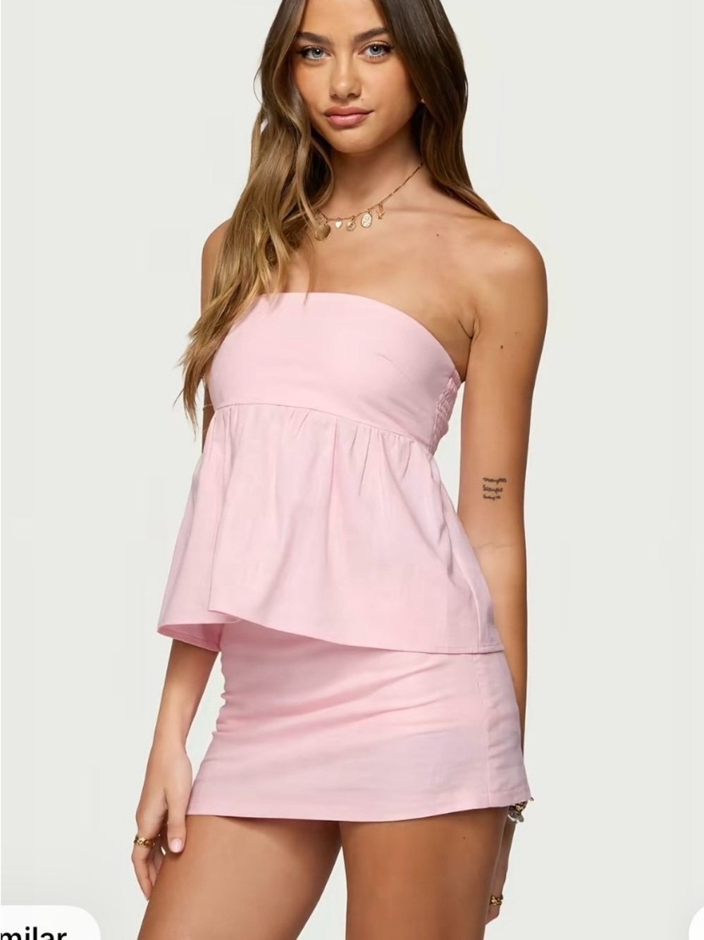 Edikted Avalai Linen Look Mini Skort & Top NWT!